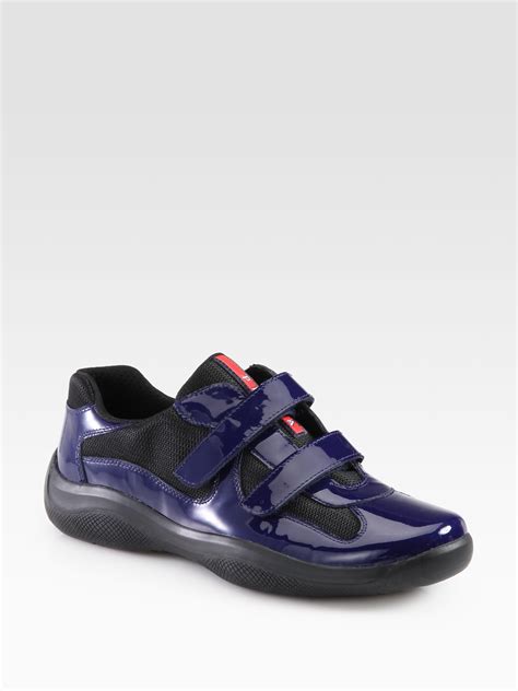 prada strap sneaker|cheap authentic Prada sneakers.